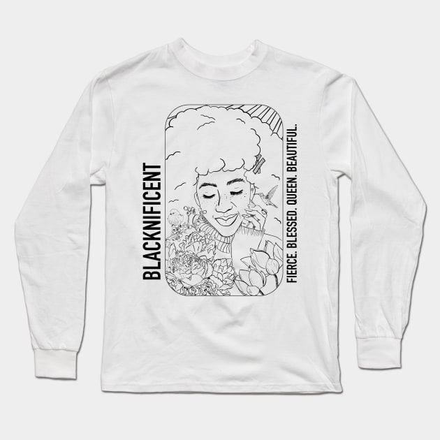 Blacknificent / So Beautiful Long Sleeve T-Shirt by nathalieaynie